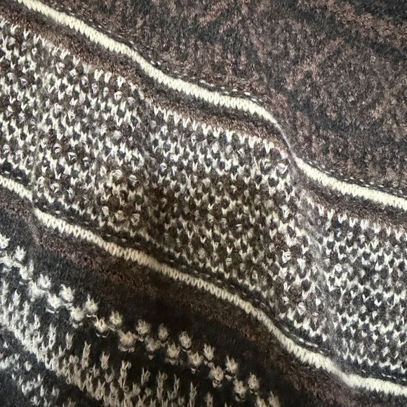 Free People Charcoal & Gray Knit Fringe Asymmetric Cardigan - Picture 3 of 5